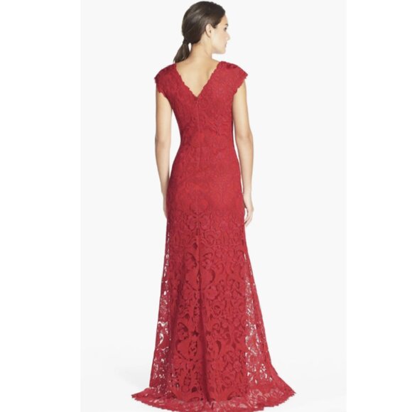 Tadashi Shoji Corded Lace A-Line Gown (size 14 ) - Picture 3 of 3